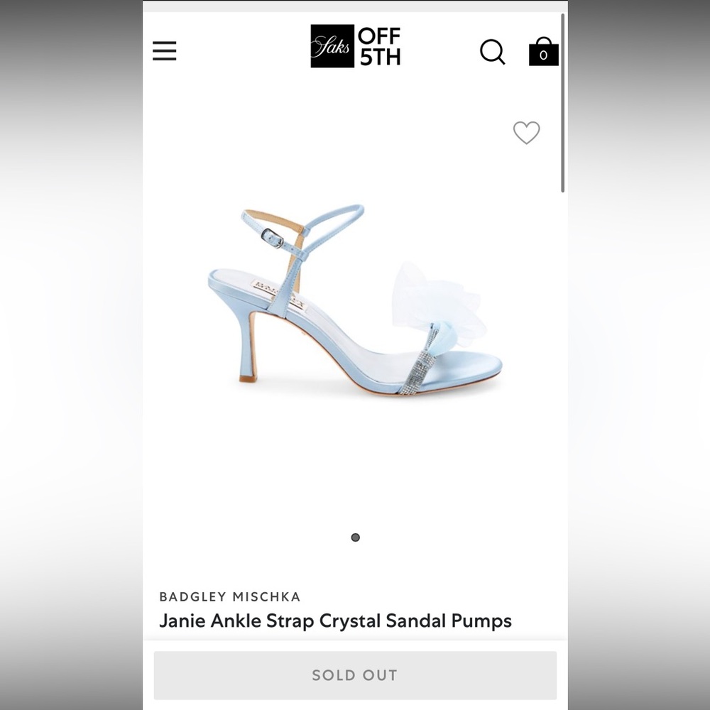 🩵Badgley Mischka~Janie Ankle Strap Crystal Sandal Pumps - Picture 6 of 6